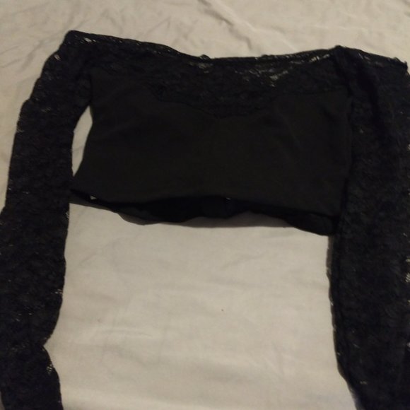 Black Lace Corset Top - Picture 2 of 3